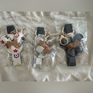 3 Mickey luxury inspired keychains. NWT